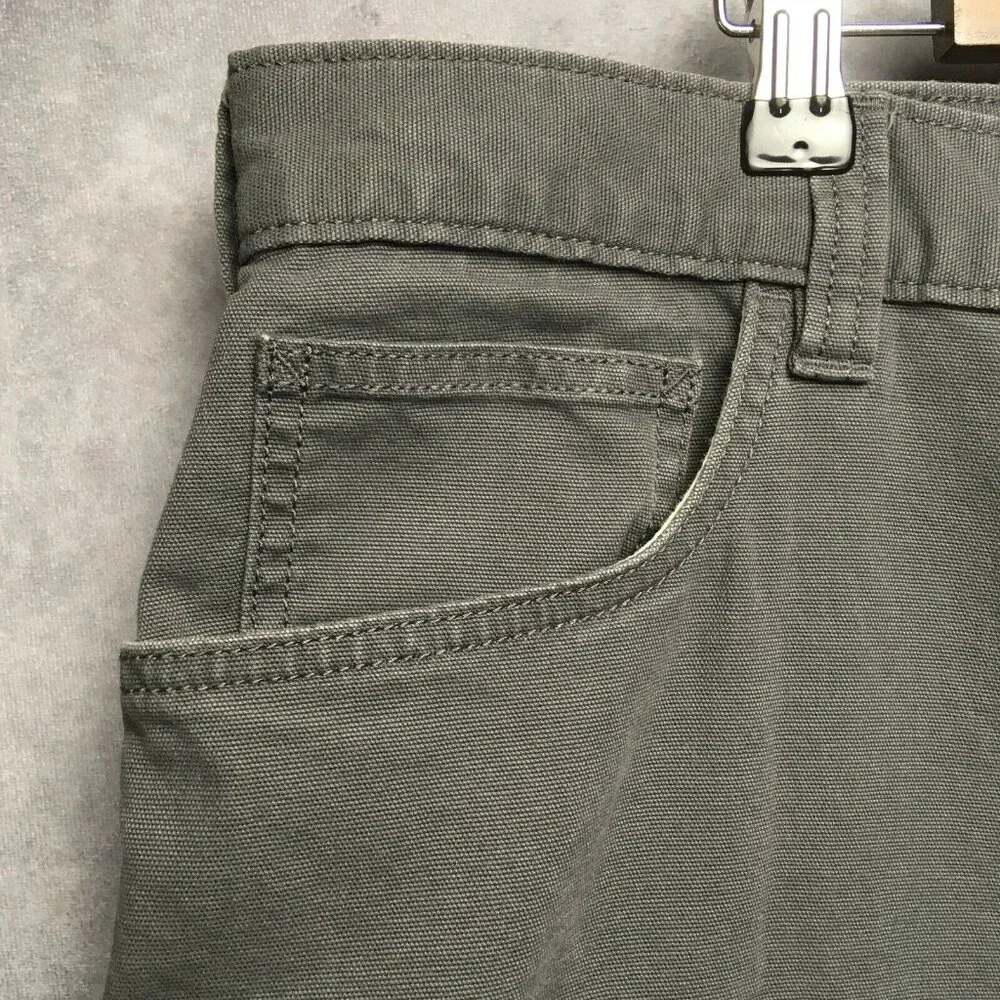 Carhartt Mens Pants‎ Relaxed Fit size 42x30 Flat Front Flex Canvas Gray Work